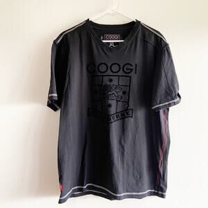 Coogi Men's Black Graphic T-shirt Size Large
